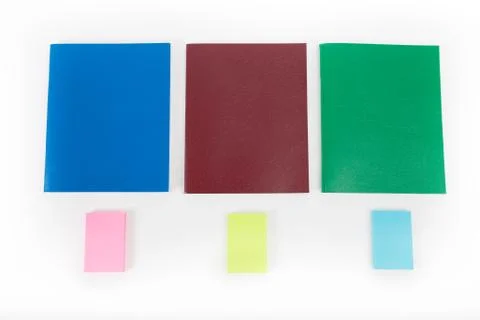 Set of color notebook Stock Photos