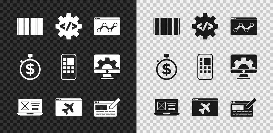 Set Color palette guide, Front end development, Website statistic, UI UX design 스톡 일러스트
