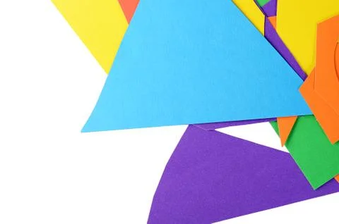 Set of a color paper close up Stock Photos