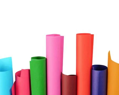 Set of a color paper close up Stock Photos