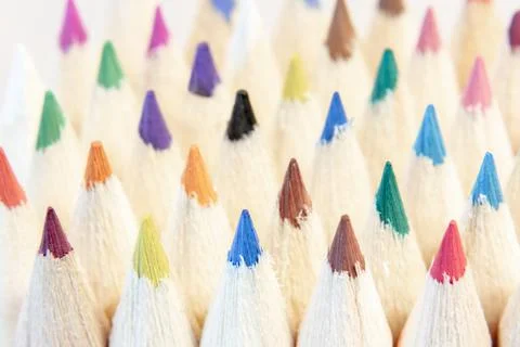 Set of color pencils Stock Photos