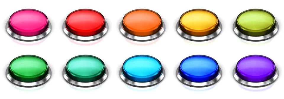 Set of color round buttons Stock Illustration