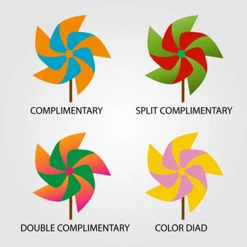 Set of color schemes  Stock Illustration