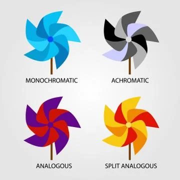 Set of Color schemes  Stock Illustration