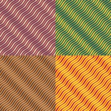Set color of seamless patterns Illustrazione stock