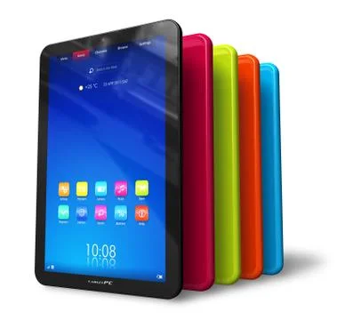 Set of color tablet computers Illustrazione stock