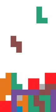 Set of color tetris block background, color puzzle icon , logic fun game vect Stock Illustration