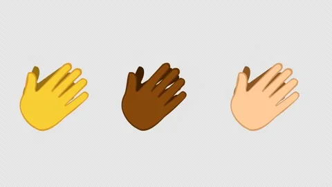 Set-color-three-hands-clapping-animation Stock Footage 336742339