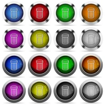 Set of color trash web buttons Stock-Illustration