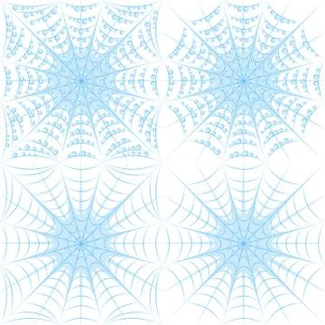 Set of color vector patterns with spider web and drops. Stock Illustration