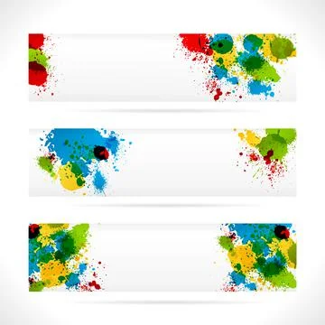 Set of Color web Banners. Web Design Elements. Stock Illustration