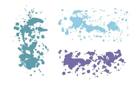 Set of colored abstract blots vector illustration Stock Illustration
