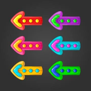 Set  with colored arrows Stock Illustration