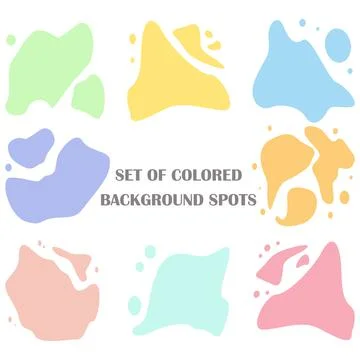 Set of colored background spots Stock Illustration