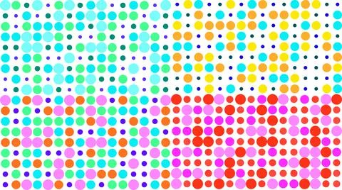 A set of colored backgrounds from circles with different diameters Stock Illustration