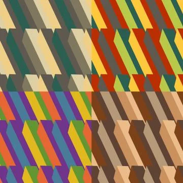 Set of colored backgrounds Illustrazione stock