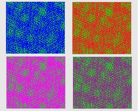 Set of colored backgrounds with light green pattern Illustrazione stock