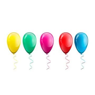 Set of colored balloons Stock Illustration