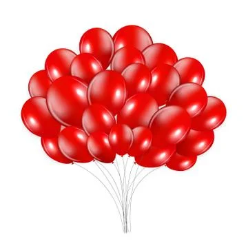 Set of Colored Balloons, Vector Illustration Stock Illustration