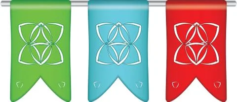 Set of colored banners Ilustración de archivo