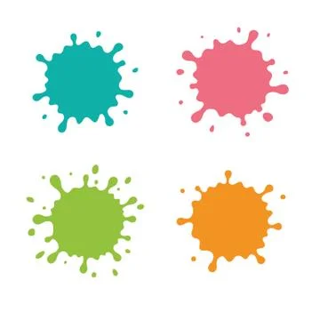 A set of colored blots Stock Illustration