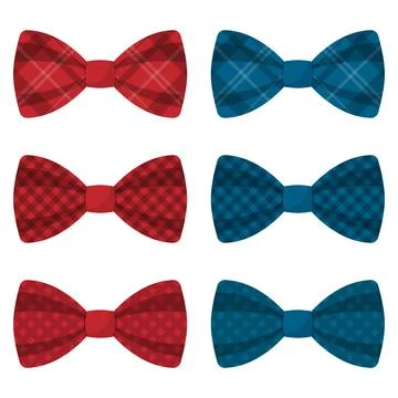 Set of colored bow ties vector illustration Stock Illustration
