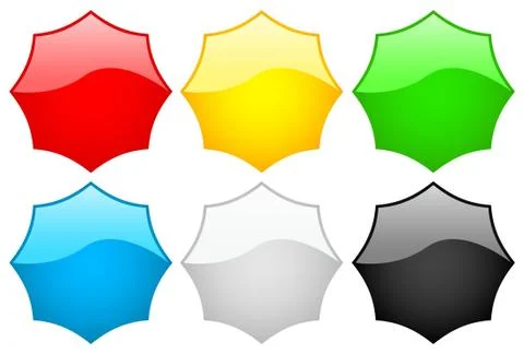 Set of colored buttons Stock Illustration