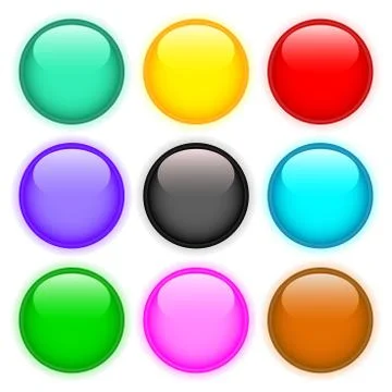 Set of colored buttons Stock Illustration