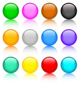 Set of colored buttons Stock Illustration