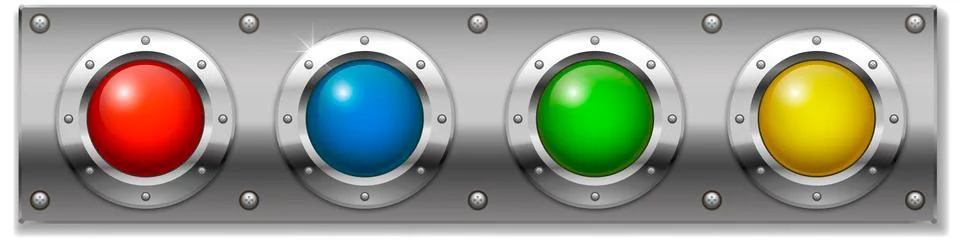 Set of colored buttons Stock Illustration