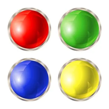 Set of colored buttons Stock Illustration