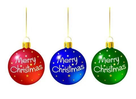Set of colored Christmas balls Stock Illustration
