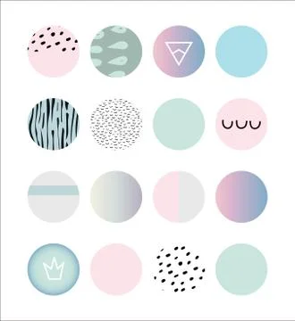 Set of colored circles Stock Illustration