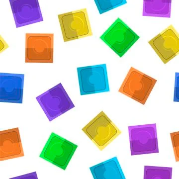 Set of Colored Condoms Stock-Illustration