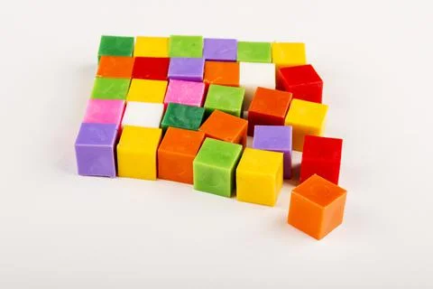 Set of colored cubes Stock Photos