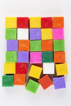 Set of colored cubes Stock Photos