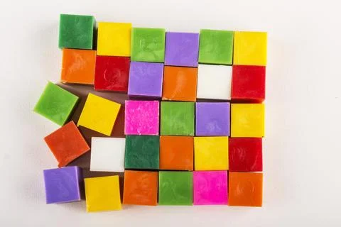 Set of colored cubes Stock Photos