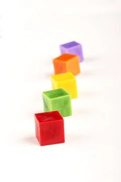 Set of colored cubes Foto stock