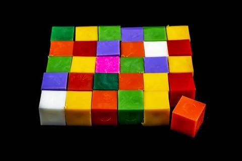 Set of colored cubes Stock-Fotos