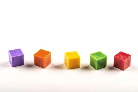 Set of colored cubes Stock Photos