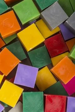Set of colored cubes Stock Photos