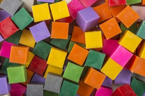 Set of colored cubes Stock Photos