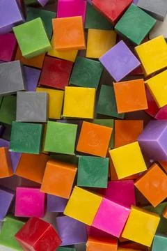 Set of colored cubes Foto stock