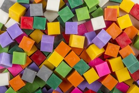 Set of colored cubes Stock Photos