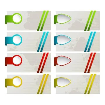 Set of colored desing elements A set of colored desing elements for your d... 스톡 사진