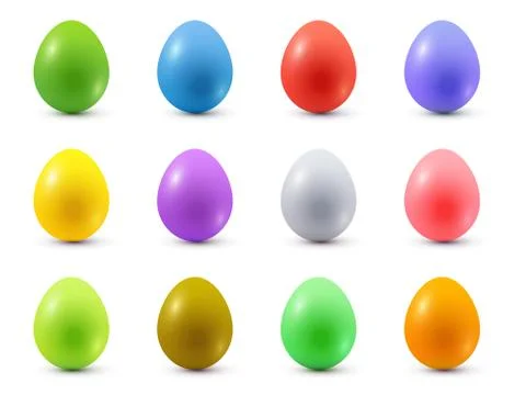 Set of colored easter eggs Stock Illustration
