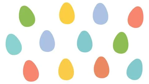 Set of Colored Easter eggs. Vector illustration on white background. Design.. Stock Illustration