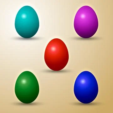 Set of colored Eastern eggs Stock Illustration