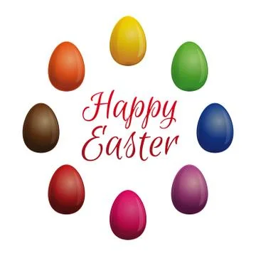Set of colored eggs for Easter holidays design Stock Illustration