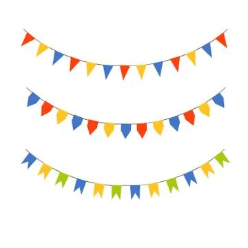 A set of colored flags Stock Illustration